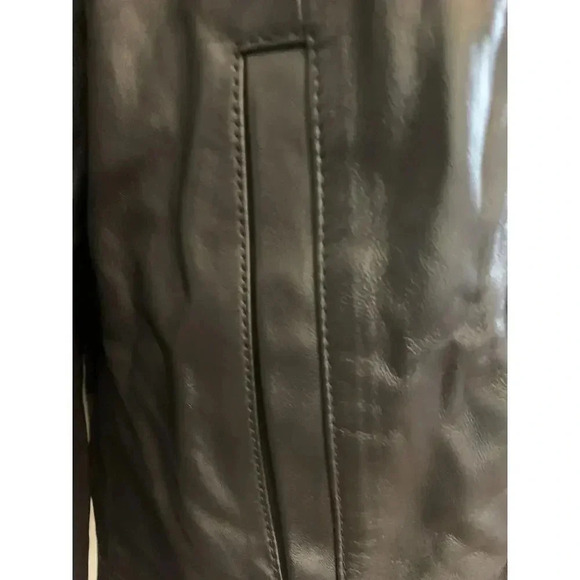 Michael Kors Real Leather Moto Jacket Asymmetrical Zip Black NWT $250 - 1X AS IS - Picture 10 of 16